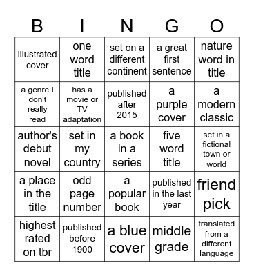 TRB Bingo Card