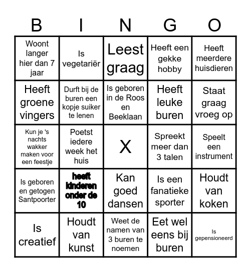 Burendag 2023 Roos en Beeklaan Bingo Card