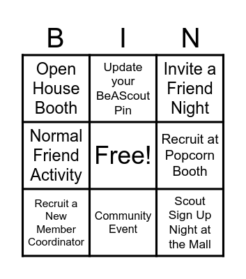 Recruitment Bingo! Bingo Card