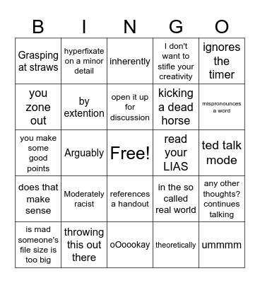 Wilkey Bingo Card