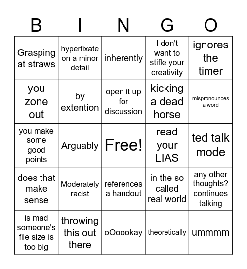 Wilkey Bingo Card