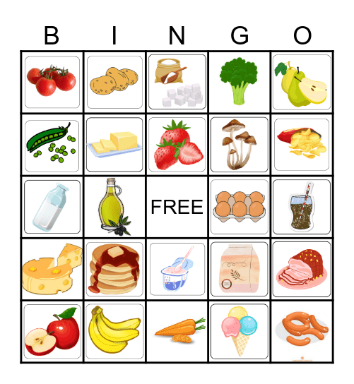 FOOD Bingo Card