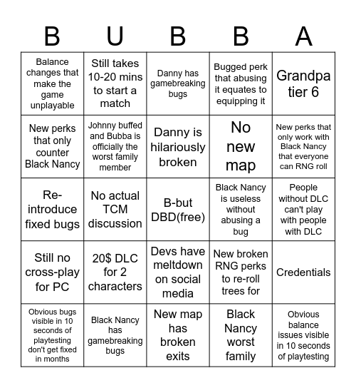 TCM /assg/ DLC BINGO Card