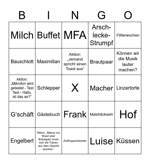 LENA & SILAS Bingo Card