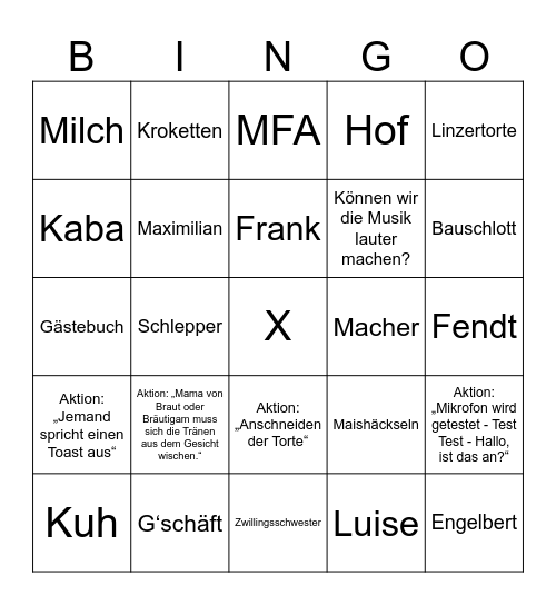 LENA & SILAS Bingo Card