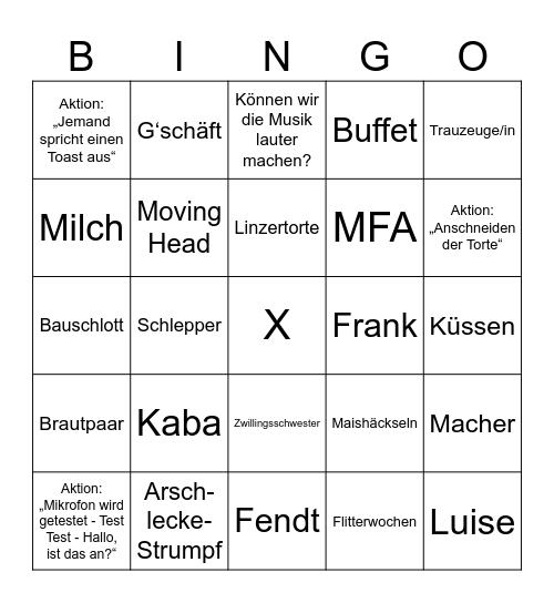 LENA & SILAS Bingo Card