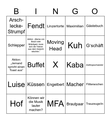LENA & SILAS Bingo Card