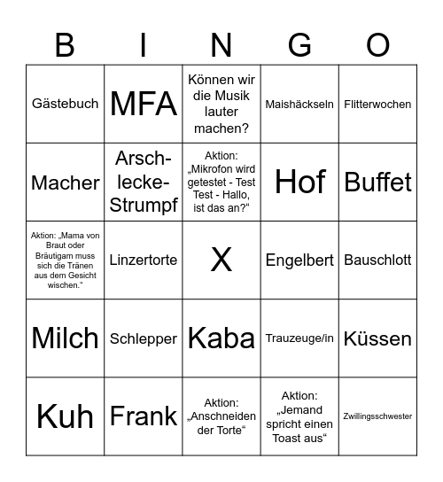 LENA & SILAS Bingo Card