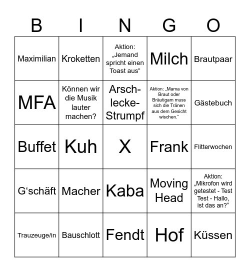 LENA & SILAS Bingo Card