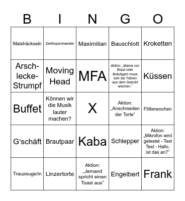 LENA & SILAS Bingo Card