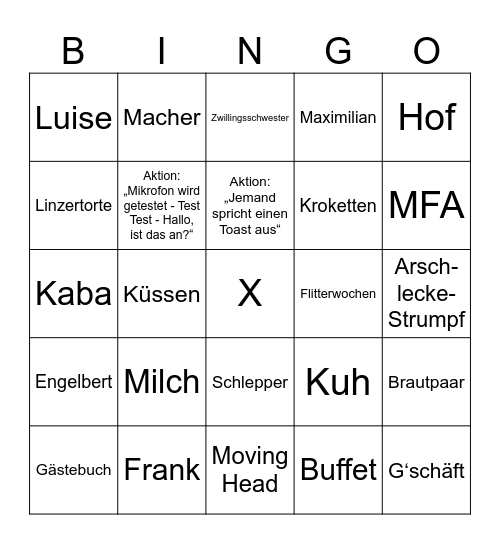LENA & SILAS Bingo Card