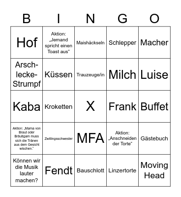 LENA & SILAS Bingo Card