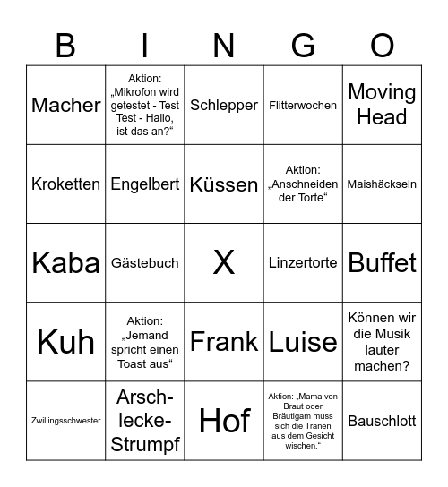 LENA & SILAS Bingo Card