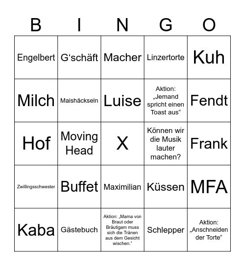 LENA & SILAS Bingo Card