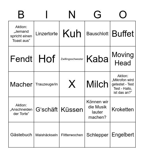 LENA & SILAS Bingo Card