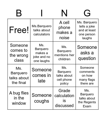 OPEN HOUSE BINGO Card