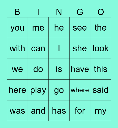 Smart Start BINGO Card