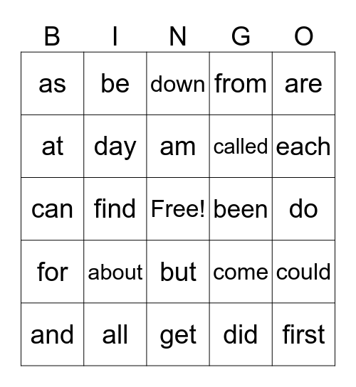 Super Reader Bingo Card
