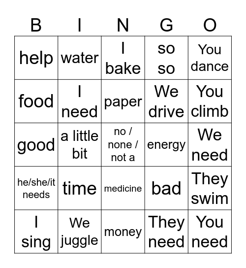 neu - brauchen - 2023 Bingo Card