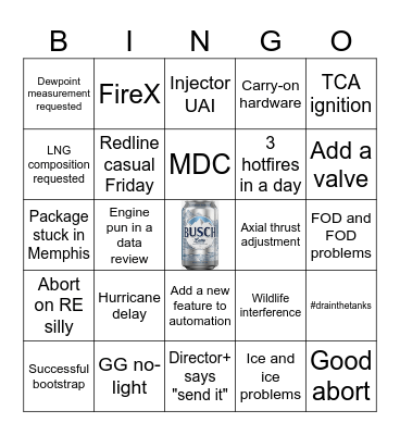 MDC Bingo Card