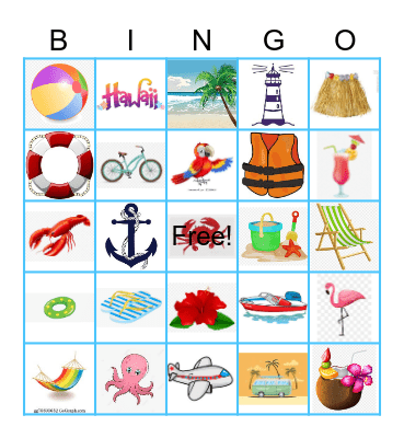 Dreamin' of the Beach! Bingo Card
