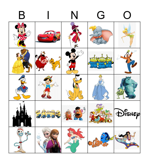 Disney Bingo Card