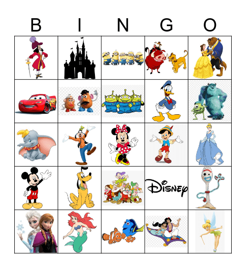 Disney Bingo Card