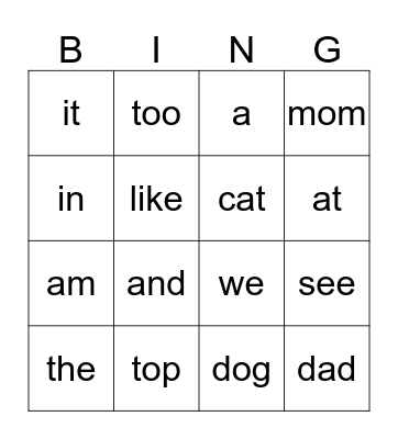 MILES GAME Bingo Card