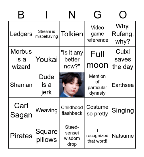 East Asia Watch Party Bingo Card