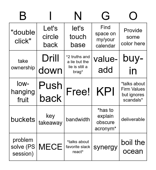 The Firm Bingo Card