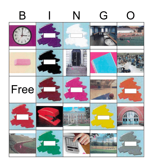 Around School Bingo Card