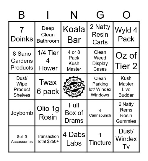 Oct 2nd - Oct 15th Bingo Card