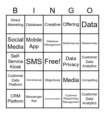 Direct Marketing 09.22 Bingo Card