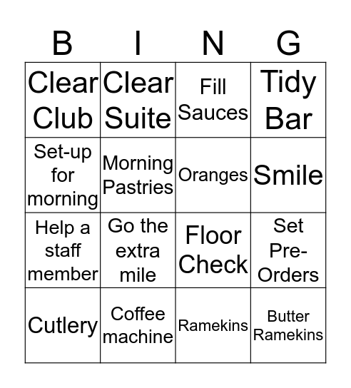 Sandy  Bingo Card
