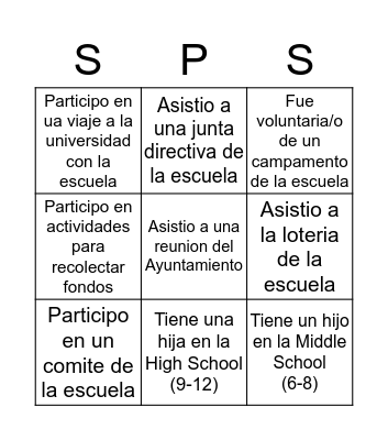 Parent Ambassador Institute  Bingo Card