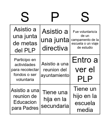 Parent Ambassador Institute  Bingo Card