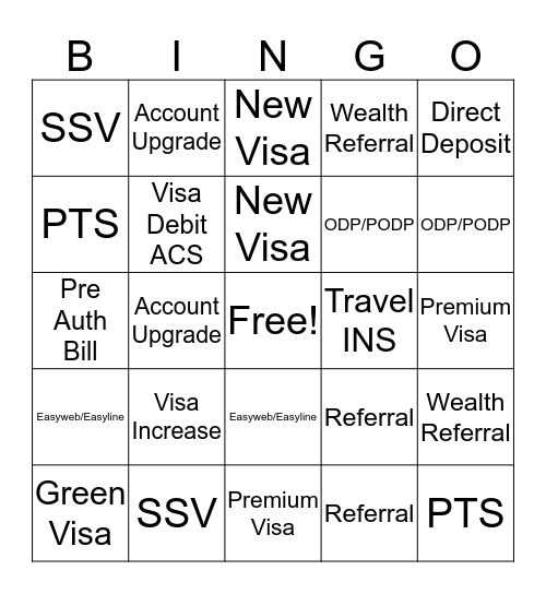 CSR Unit & Referral Bingo Card
