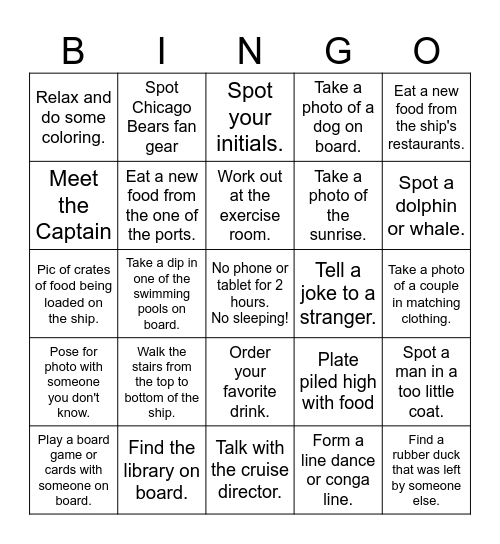 To Do Bingo! Bingo Card