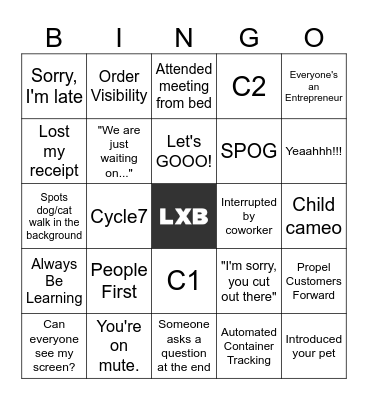 LXBingo Card