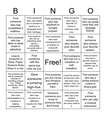 CETL Bingo Card