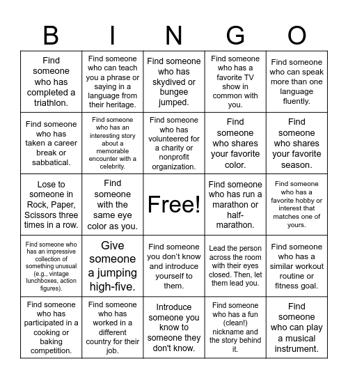 CETL Bingo Card