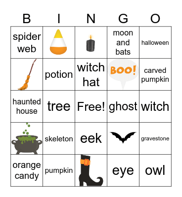 Halloween Bingo Card