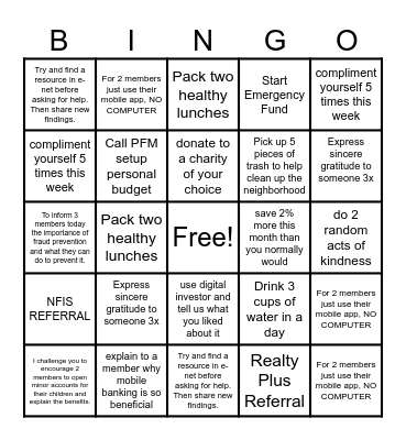 SPOUTS SPRING Bingo Card