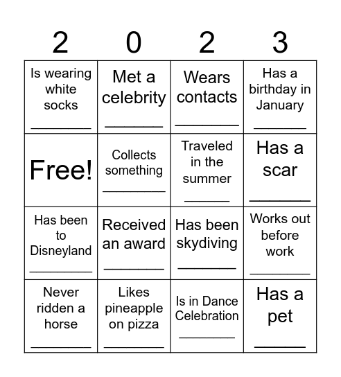 Bingo Card
