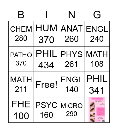 GE DEPARTMENT Bingo Card