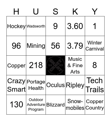 HUSKY BINGO Card
