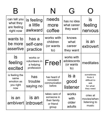 Icebreaker Bingo: Find Someone Who Bingo Card