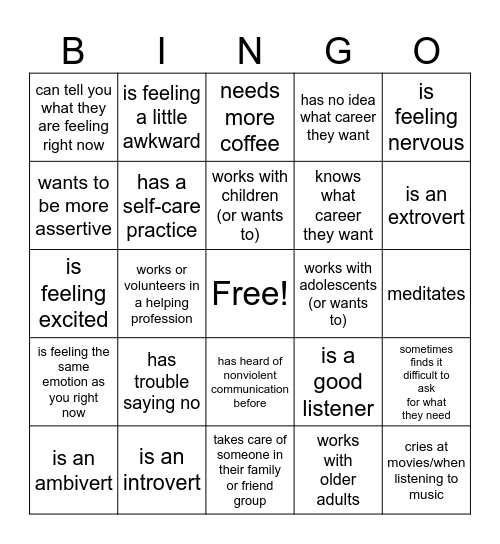 Icebreaker Bingo: Find Someone Who Bingo Card