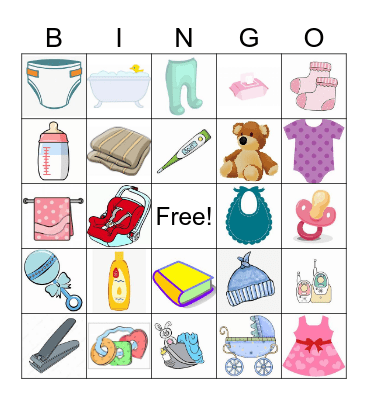 Baby Shower Bingo Card