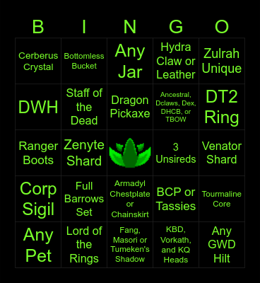 Smoke Scape Bingo Card